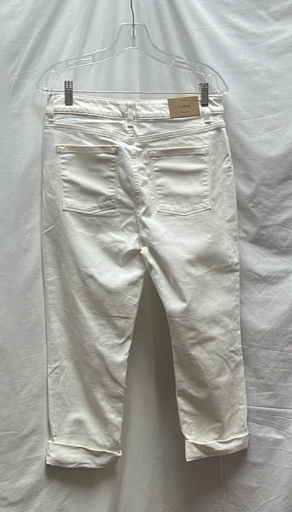 NWT -- L.L. Bean White Classic Fit Jeans -- 12P