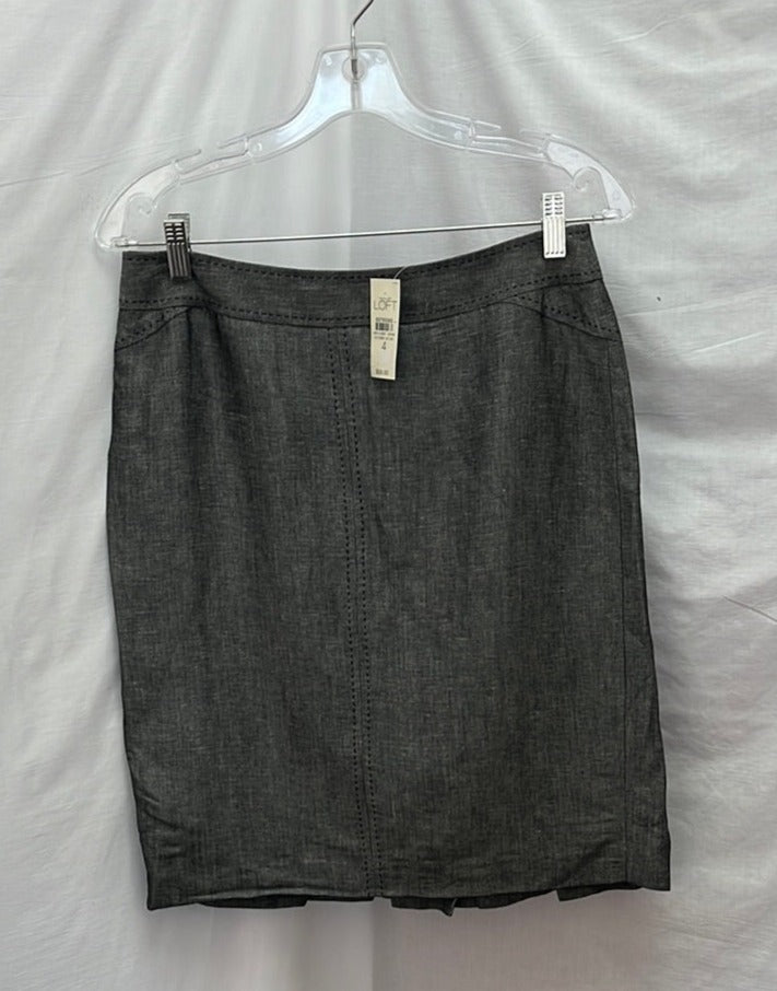 NWT -- Ann Taylor Loft Grey Pencil Skirt -- Size 4