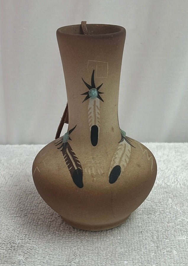 VTG -- Vase with Southwestern American Indian Motifs -- Signed Betty Selby, 1988, Numbered 477