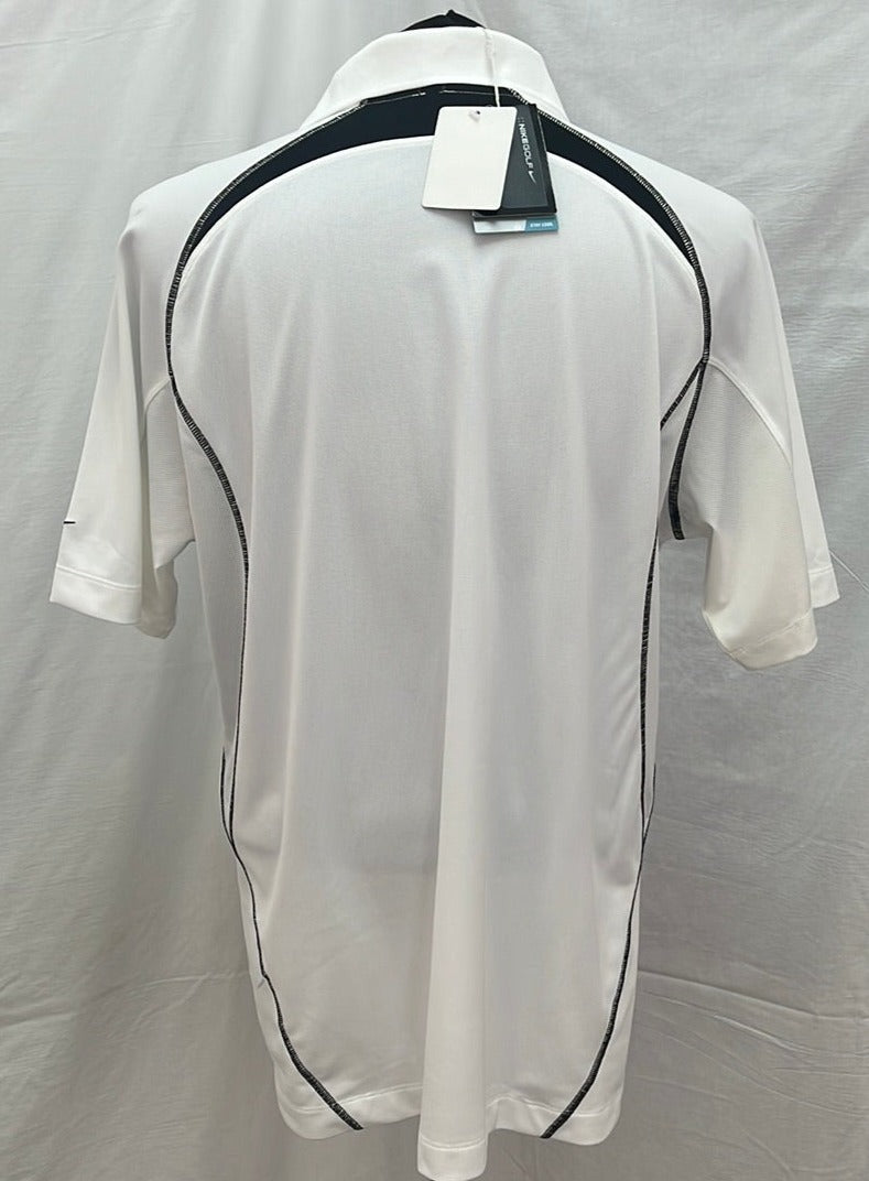 NWT -- Nike white Golf Dri-fit Ole Miss Insignia Polo Shirt -- L