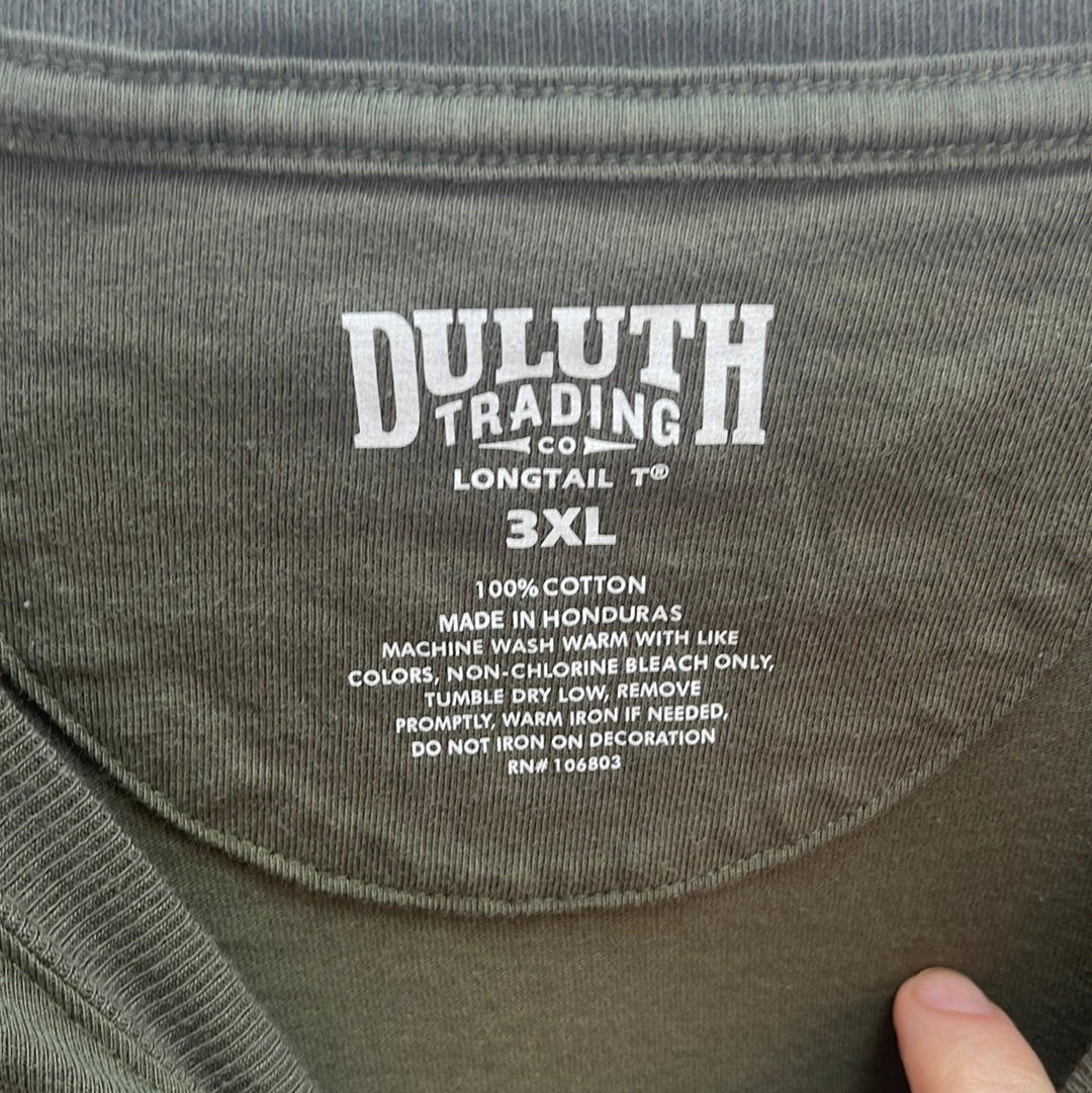 Duluth Trading green Charming Lumber Jack Long Sleeve T Shirt -- 3XL