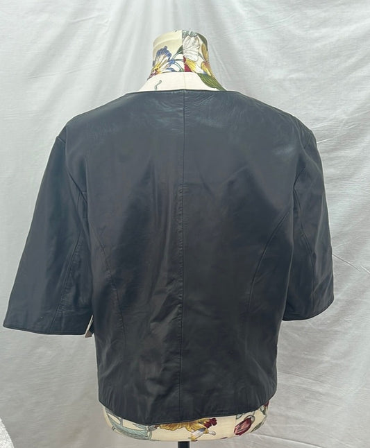 NWT -- Wilson's Pelle Studios Deep V-neck Zip-up Leather Jacket -- XL