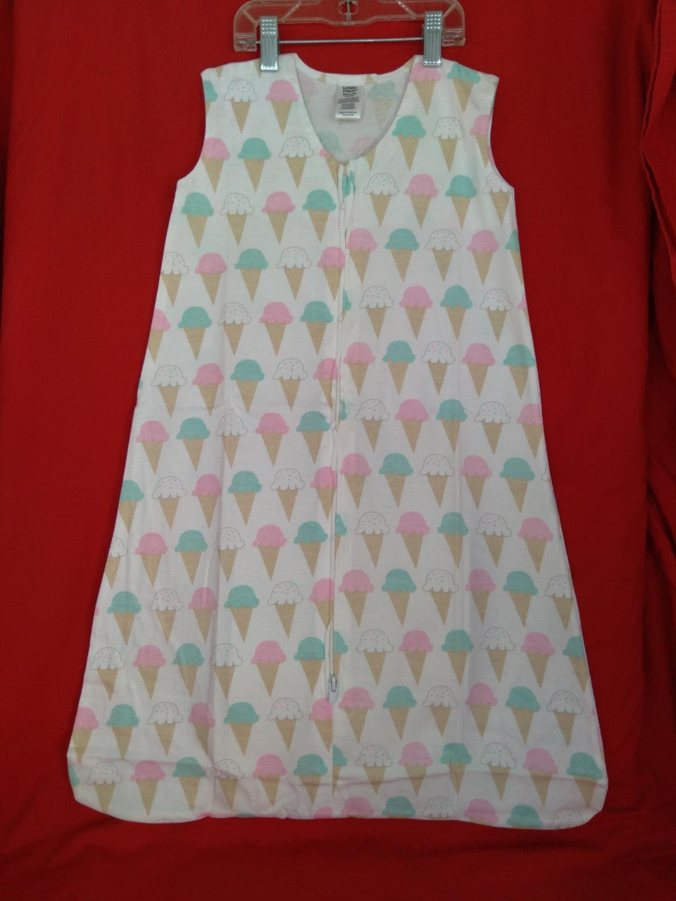 NWT - LUVABLE FRIENDS Ice Cream Cone Print Infant Sleeping Bag - 6-12M