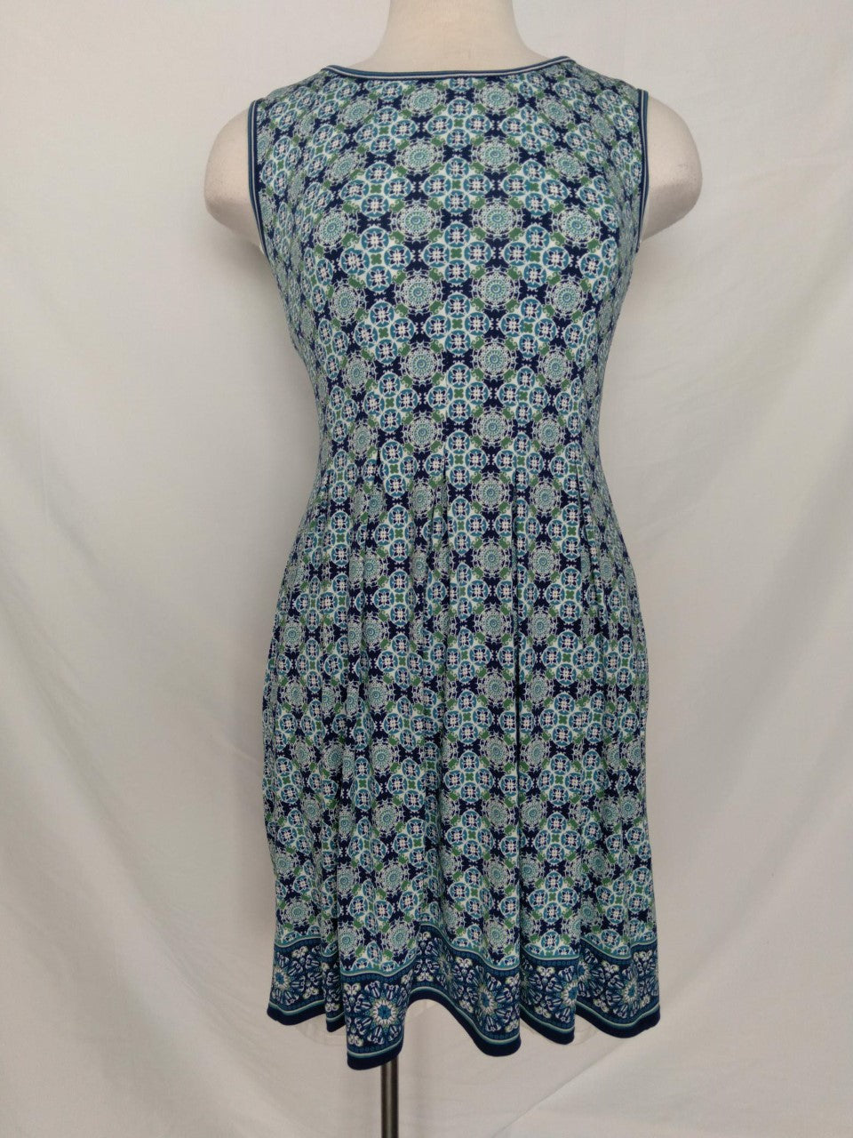 NWT - Max Studio blue print Sleeveless Dress - S