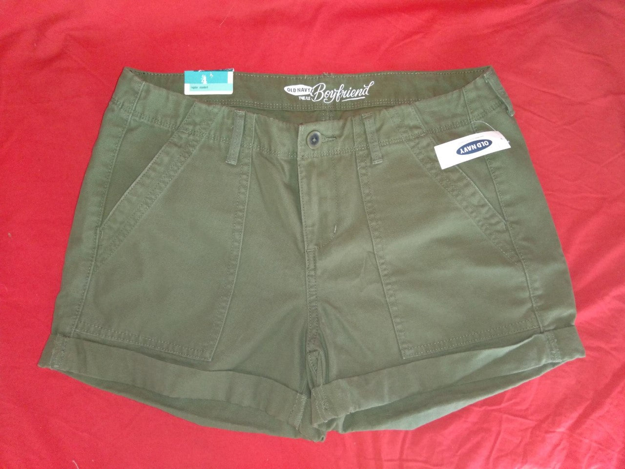 Old Navy Green Boy Friend Shorts - Size: 4 - NEW