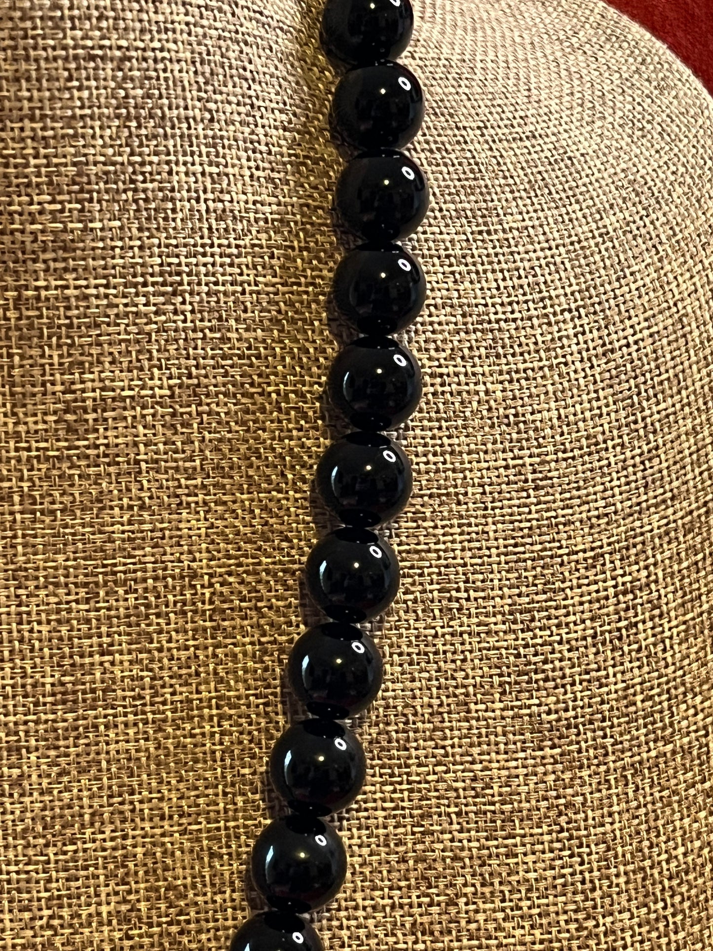 Black Onyx and Sterling Necklace