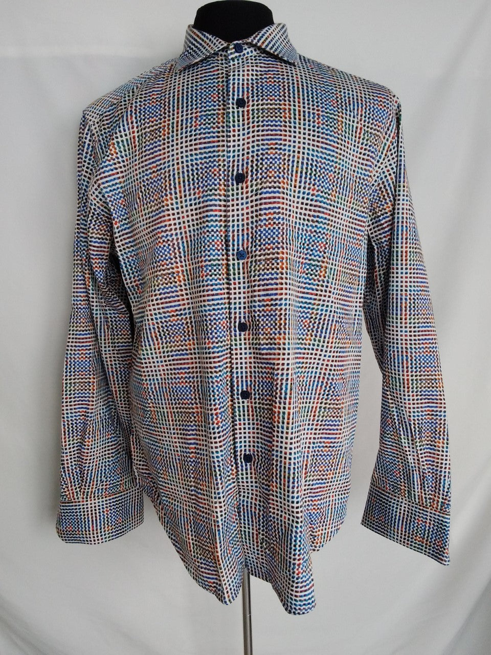 Robert Graham Multi-Color Plaid Long Sleeve Button Up Shirt - L
