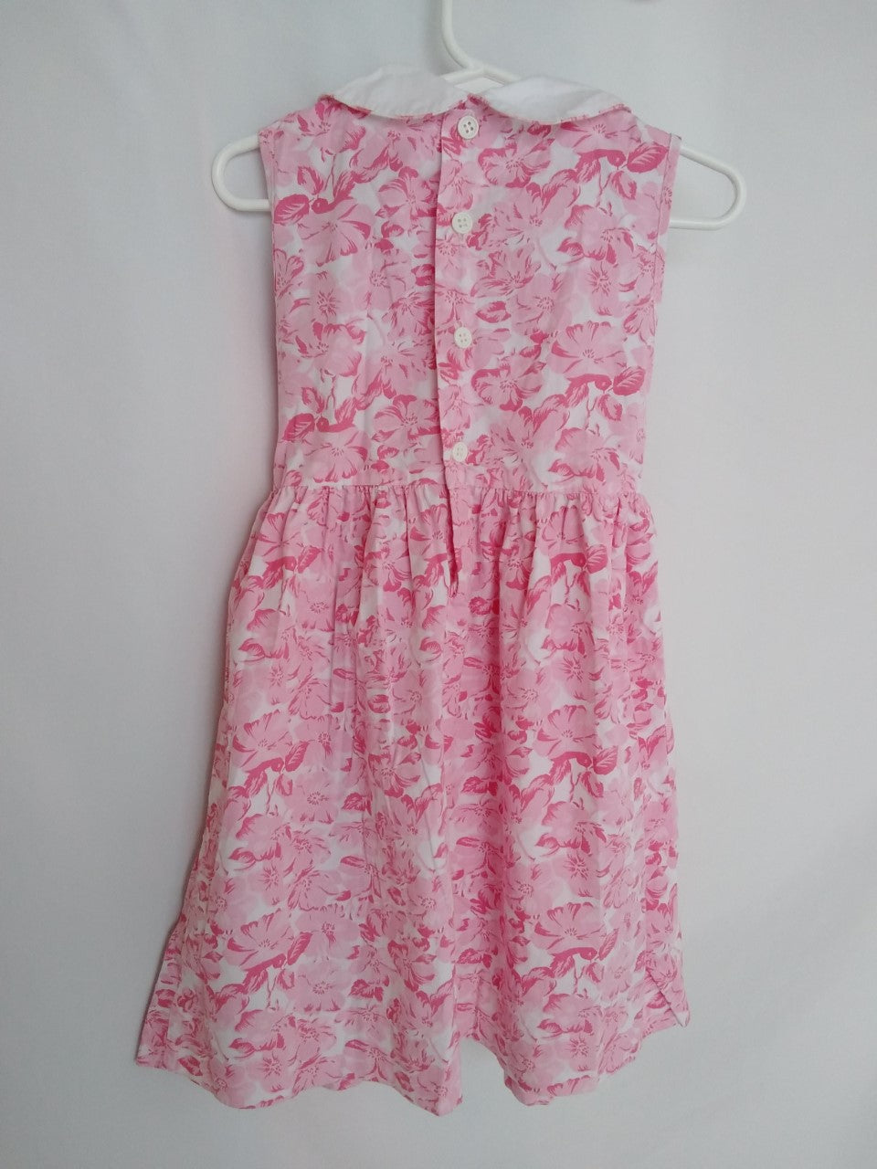 Vintage Sophie Dess Pink and White Sleeveless Seersucker Dress - 3yr