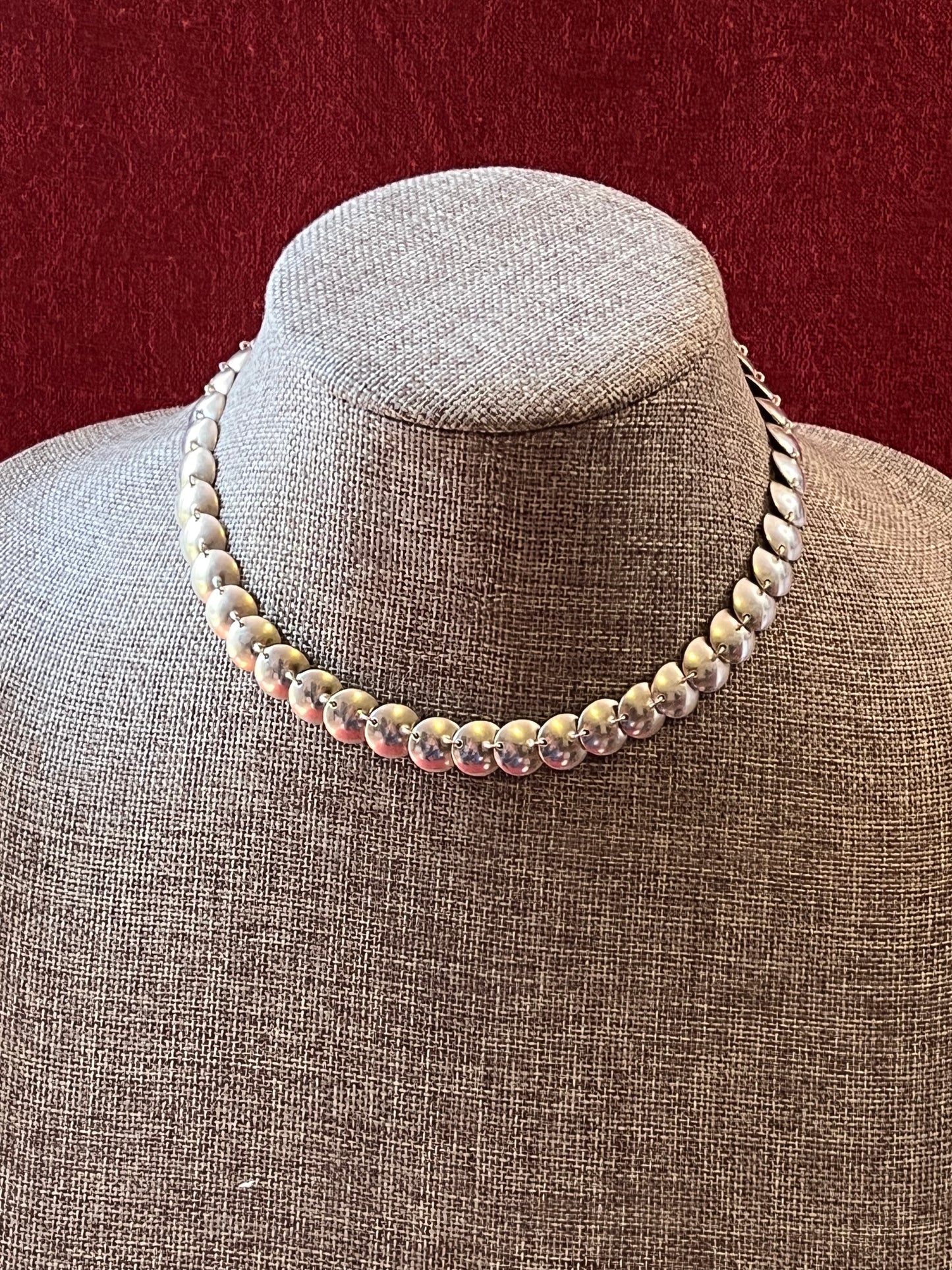 Sterling Disk Necklace by Kathy Lynn Mayeda