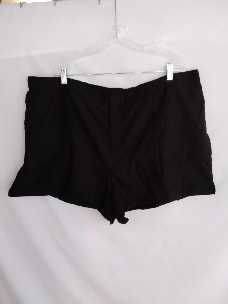 NWT - Swimsuits For All Black Loose Swim Shorts With Built-in Brief - 24