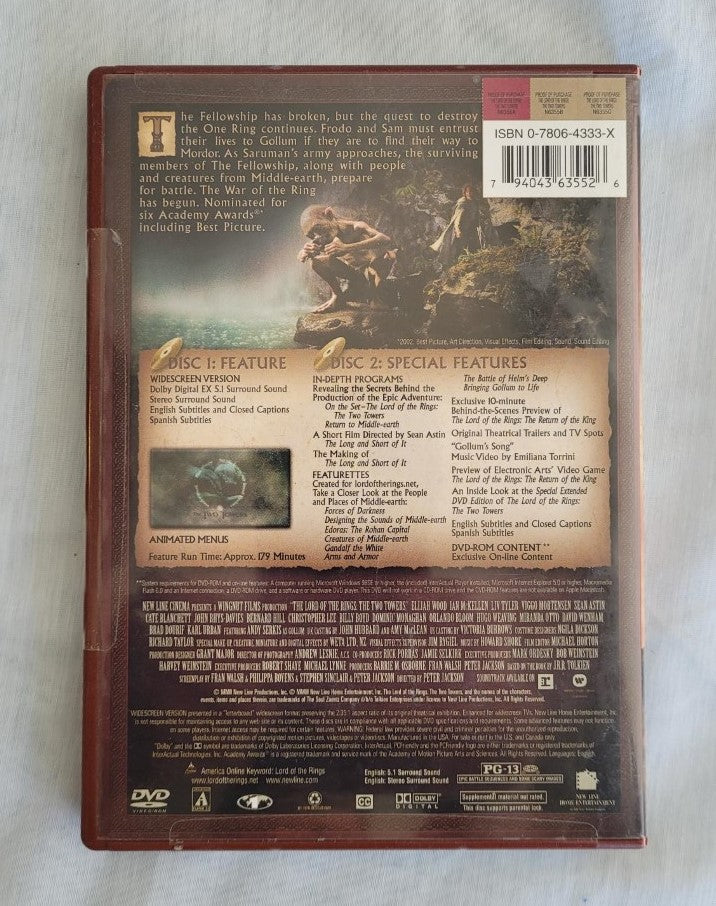 The Lord of the Rings: The Two Towers (Widescreen) DVD - New! –  CommunityWorx Thrift Online